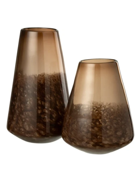 J-Line - Cone Vase - Dark Brown
