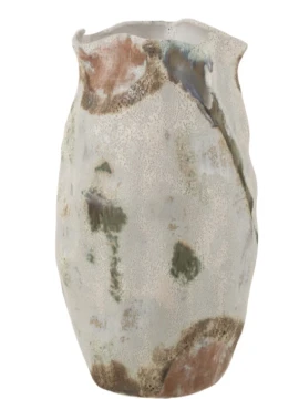 J-Line - Moon Weaving Cylindrical Vase - Clay Mix