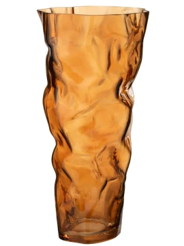 J-Line - Cracked Vase - Caramel
