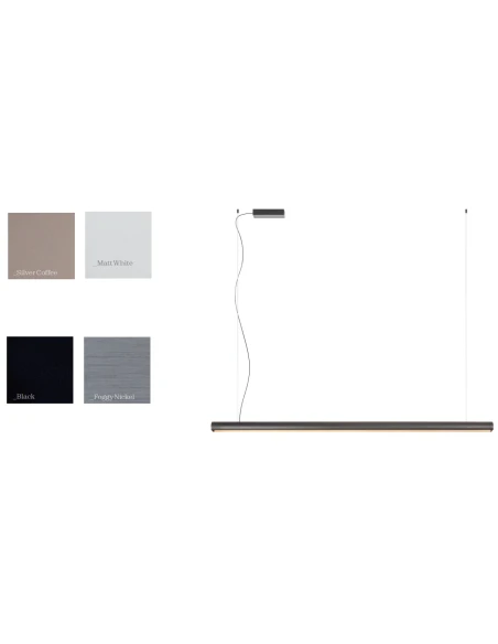 Redo Group - Cityline Pendant Lamp - Matt Black / Silver Coffee