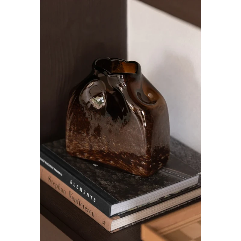 J-Line - Vaso Rettangolare - Marrone Scuro