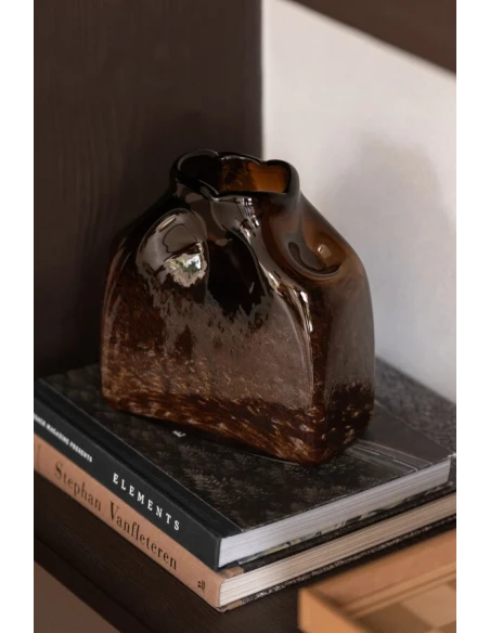 J-Line - Rectangular Vase - Dark Brown