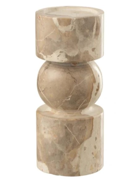 J-Line - Candlestick - Beige Marble