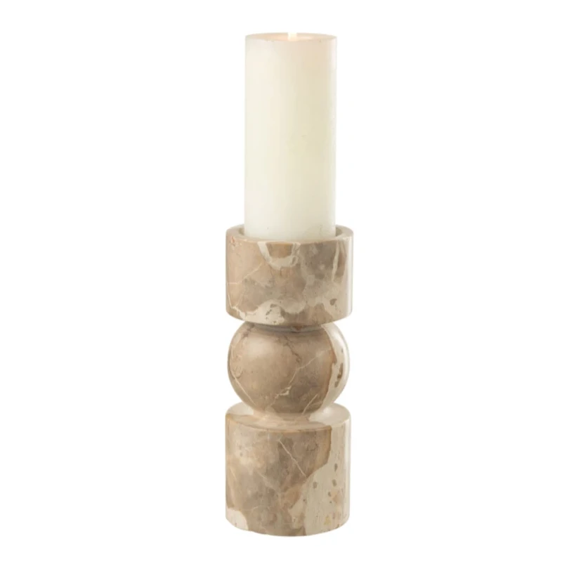 J-Line - Candlestick - Beige Marble
