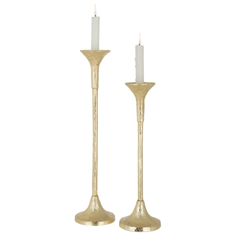 J-Line - Marie Candlestick - Matte Gold