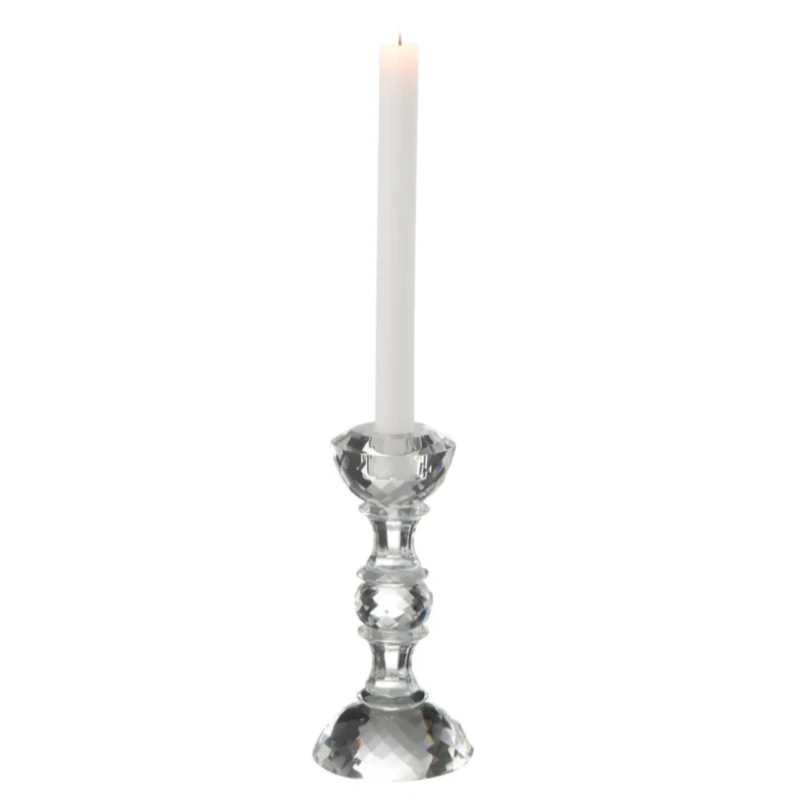 J-Line - Marie Candlestick - Clear Crystal