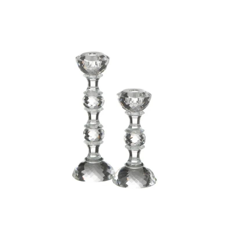 J-Line - Marie Candlestick - Clear Crystal