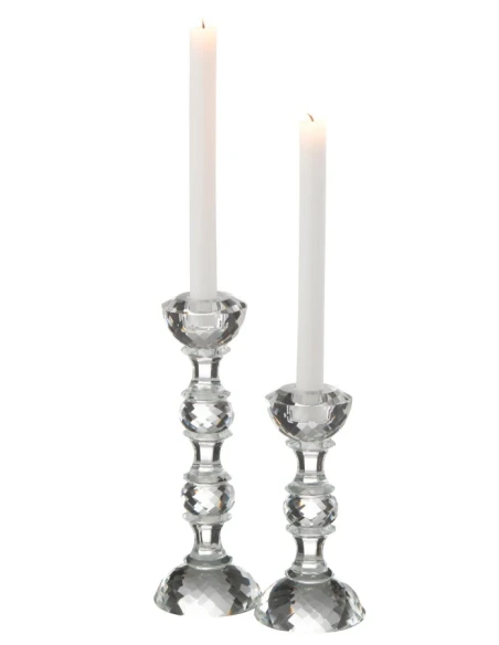 J-Line - Marie Candlestick - Clear Crystal