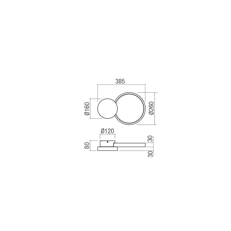 Redo Group - Cronos Lampada da Parete / Soffitto - Bronzo