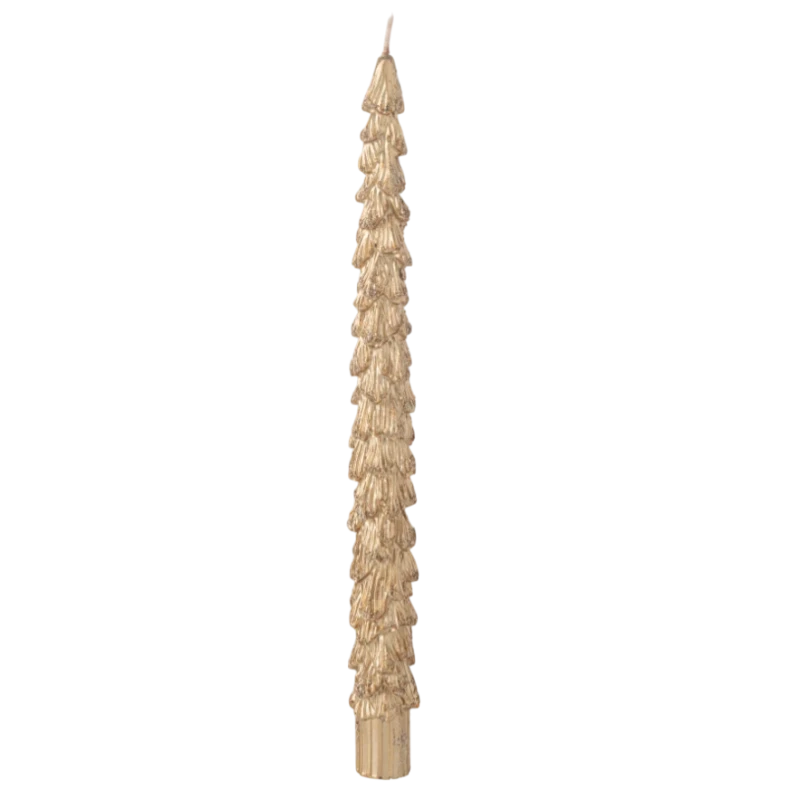 J-Line - Set of 2 Tree Candles - Gold