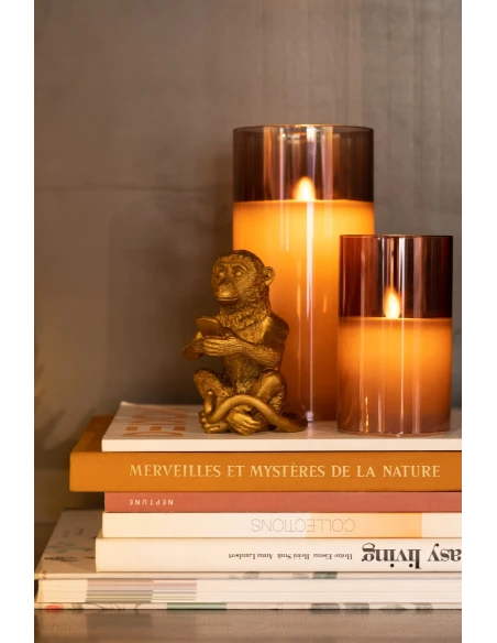 J-Line - 4-Piece Monkey Set Hearing / Seeing / Speaking / Phone - Gold