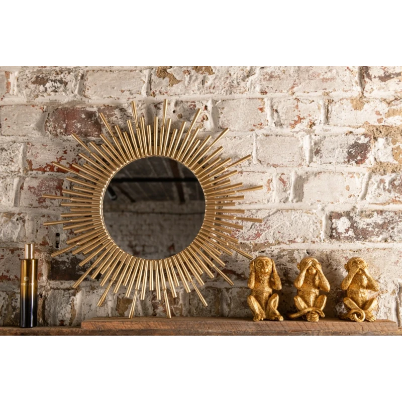 J-Line - Set 4 Pezzi Scimmia Sentire /  Vedere / Parlare / Cellulare - Oro