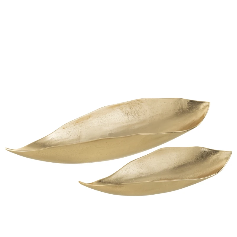 J-Line - Centrotavola  Plateau Blad - Oro