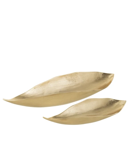 J-Line - Centrotavola  Plateau Blad - Oro