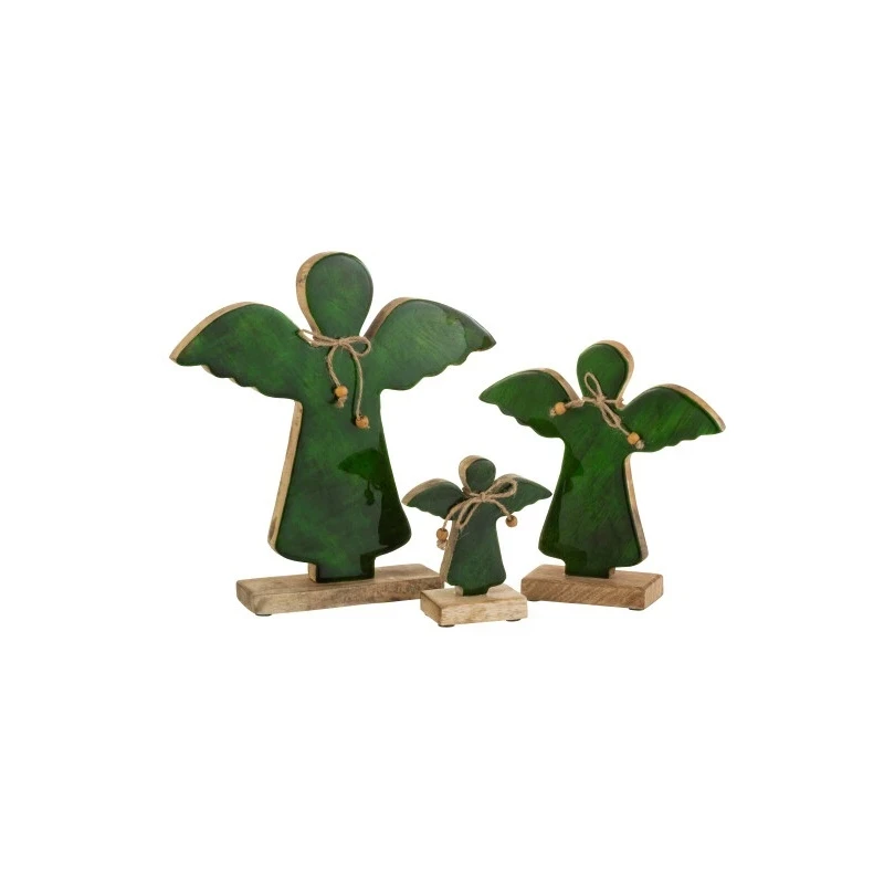 J-Line - Angel Decoration + Foot - Green Glass