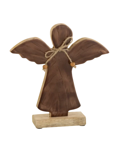 J-Line - Angel Decoration + Foot - Brown Glass