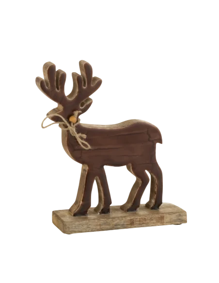J-Line - Reindeer Decoration - Brown Wood