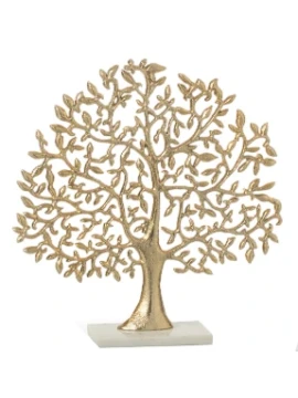 J-Line - Leaf Tree Decoration - Gold