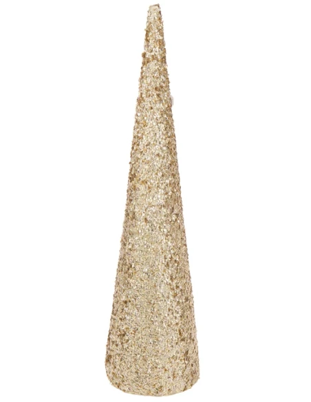 J-Line - Sequin Cone Decoration - Gold