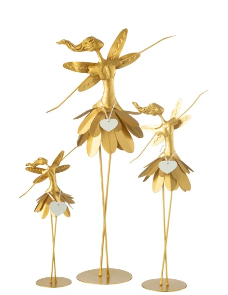 J-Line - Decorazione Fata Cuore - Oro