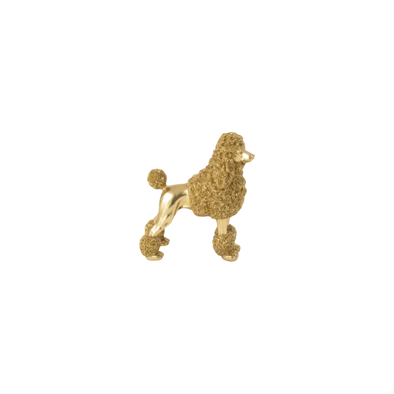 J-Line - Decorazione Barboncino in Piedi - Oro