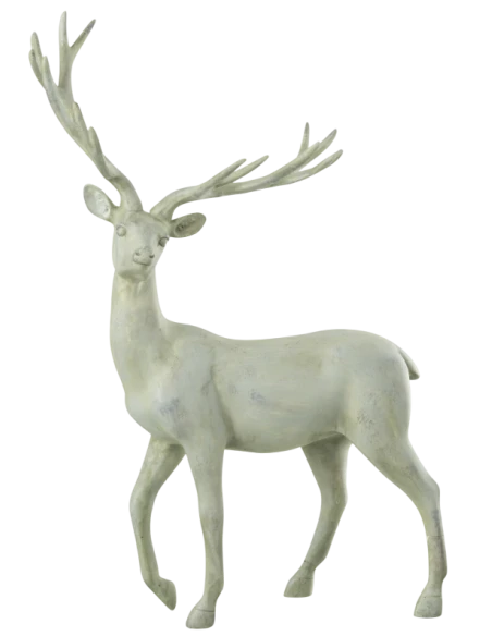 J-Line - Deer Walking Decoration - Blue Grey