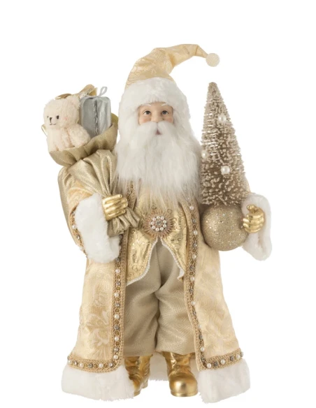 J-Line - Decorazione Babbo Natale Deco - Oro H 50 cm