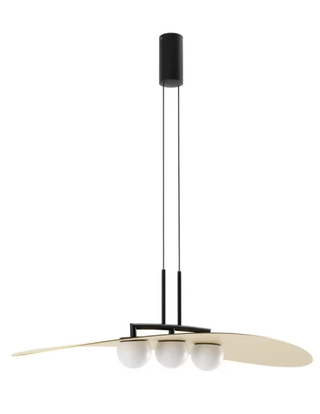 Redo Group - Cody Pendant Lamp - Black and Matt Gold