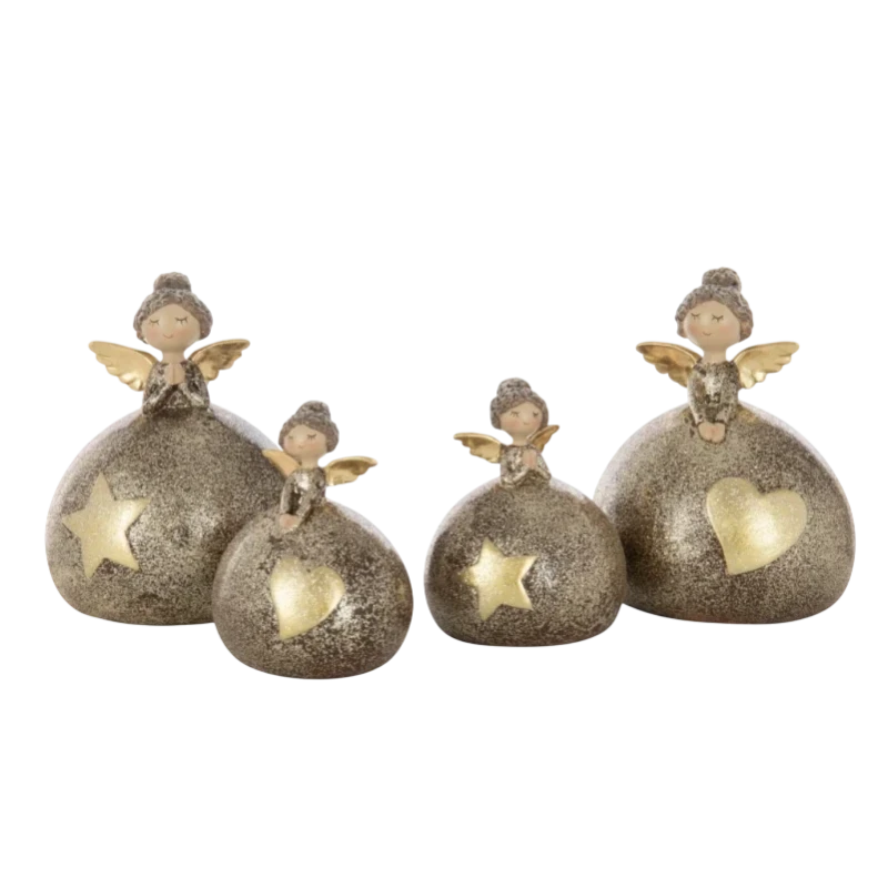 J-Line - Decorazione Angelo Cuore + Palla - Multicolore