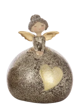 J-Line - Decorazione Angelo Cuore + Palla - Multicolore