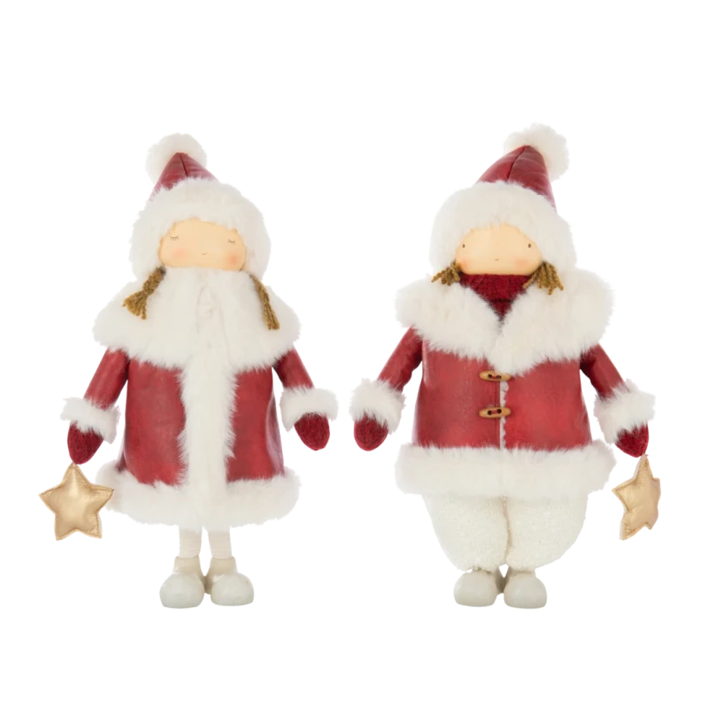 J-Line - Decorazione Bambina Stella nella Mano - Multicolore