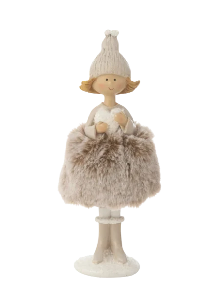 J-Line - Angel Heart Decoration + Fur - Multicolor