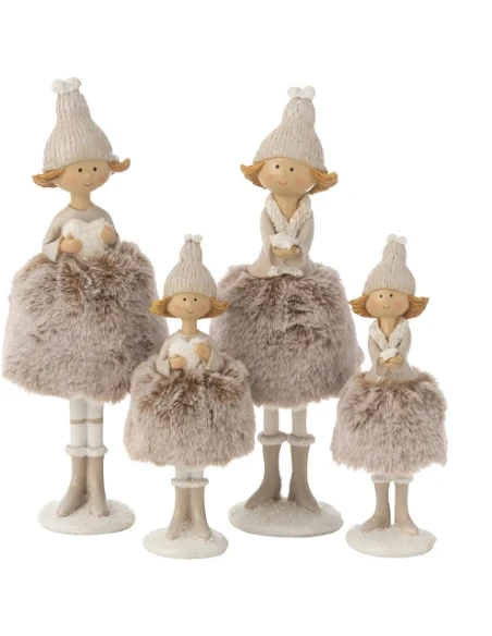 J-Line - Angel Heart Decoration + Fur - Multicolor