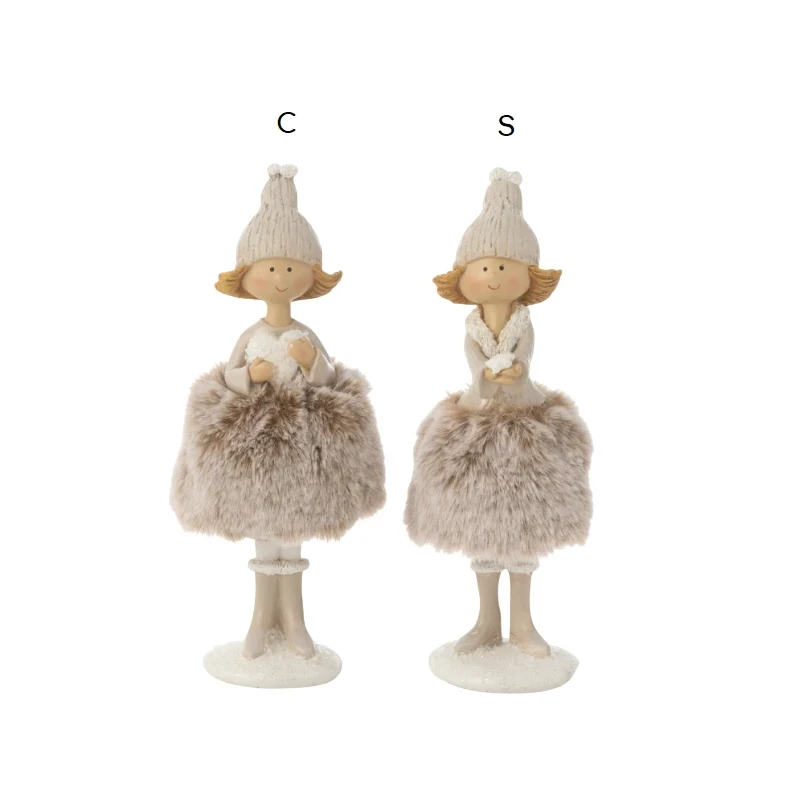 J-Line - Angel Star Decoration + Fur - Multicolor