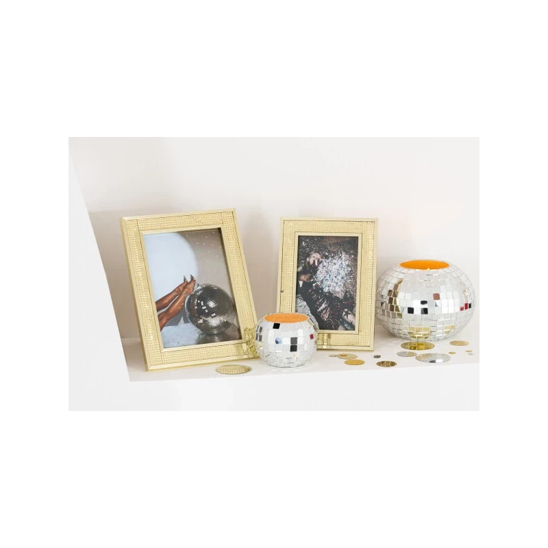 J-Line - Mirror Photo Frame - Gold Glass