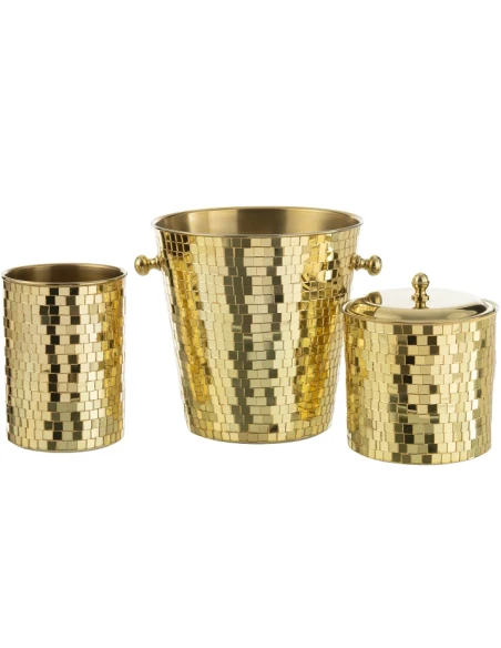 J-Line - Mosaic Ice Bucket - Gold