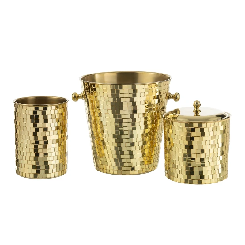 J-Line - Glacette Vino Mosaico - Oro