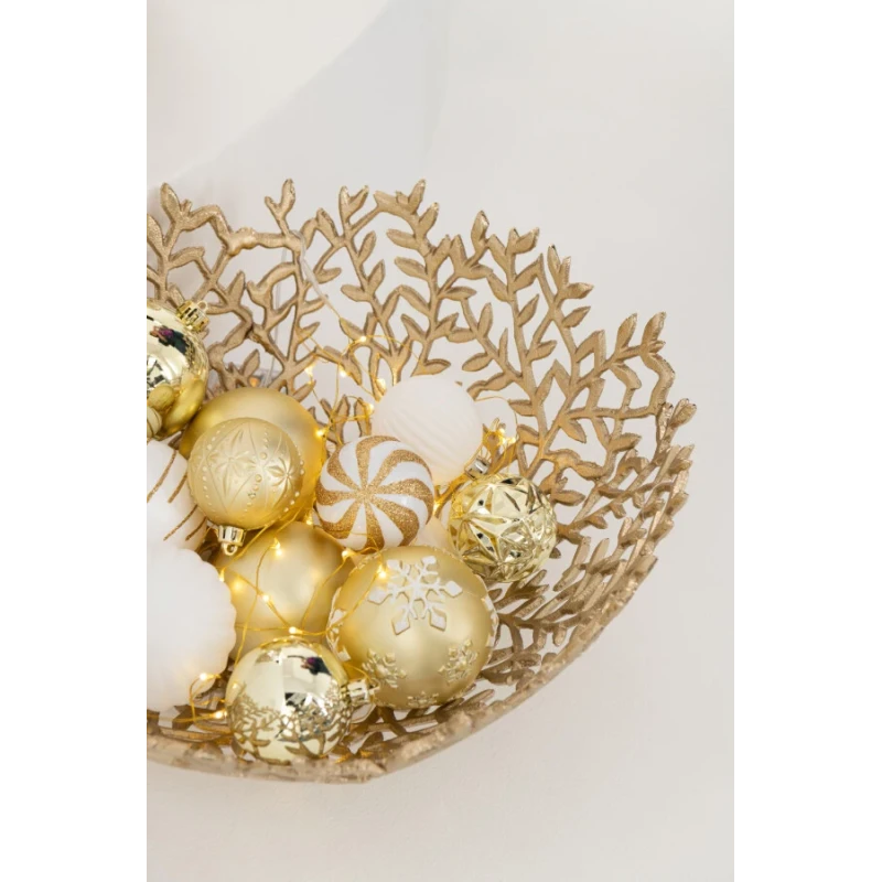 J-Line - Ciotola Decorativa  Leaf - Oro