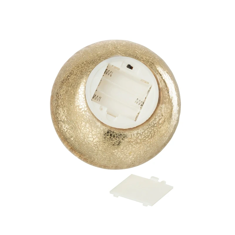 J-Line - Pallina Di Natale Led - Vetro Oro