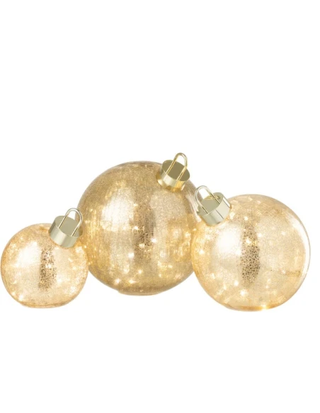 J-Line - LED Christmas Ball - Gold Glass