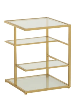 J-Line - Metal and Glass Coffee Table - Gold