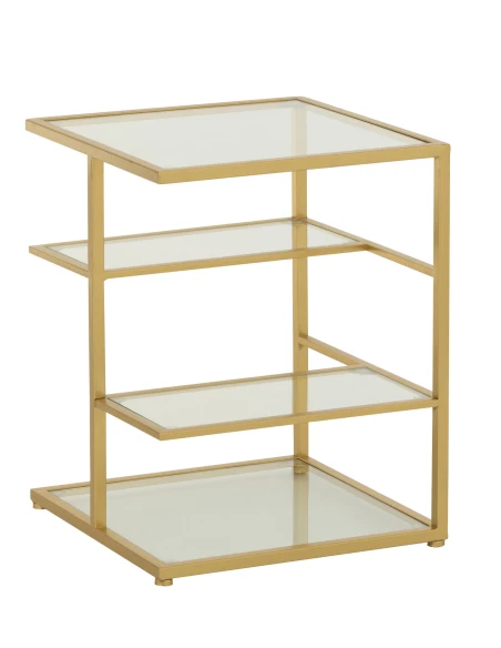 J-Line - Metal and Glass Coffee Table - Gold