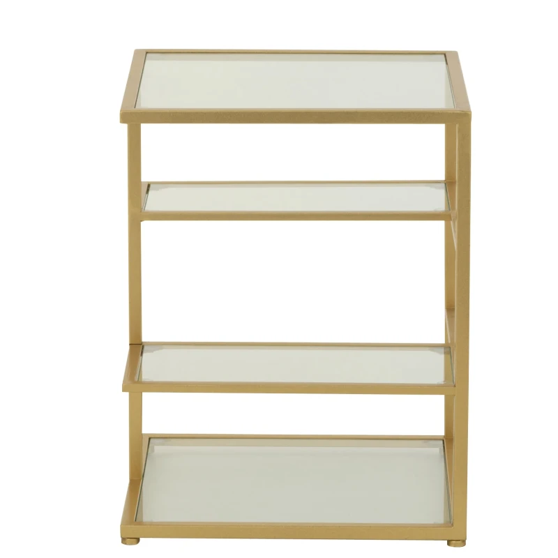 J-Line - Tavolino Metallo e Vetro - Oro