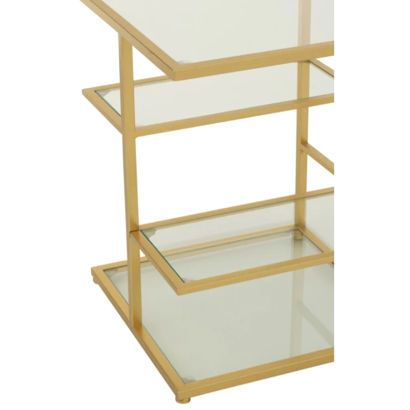 J-Line - Metal and Glass Coffee Table - Gold