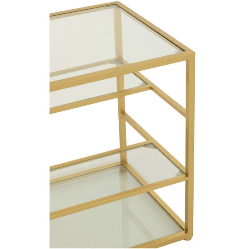 J-Line - Metal and Glass Coffee Table - Gold