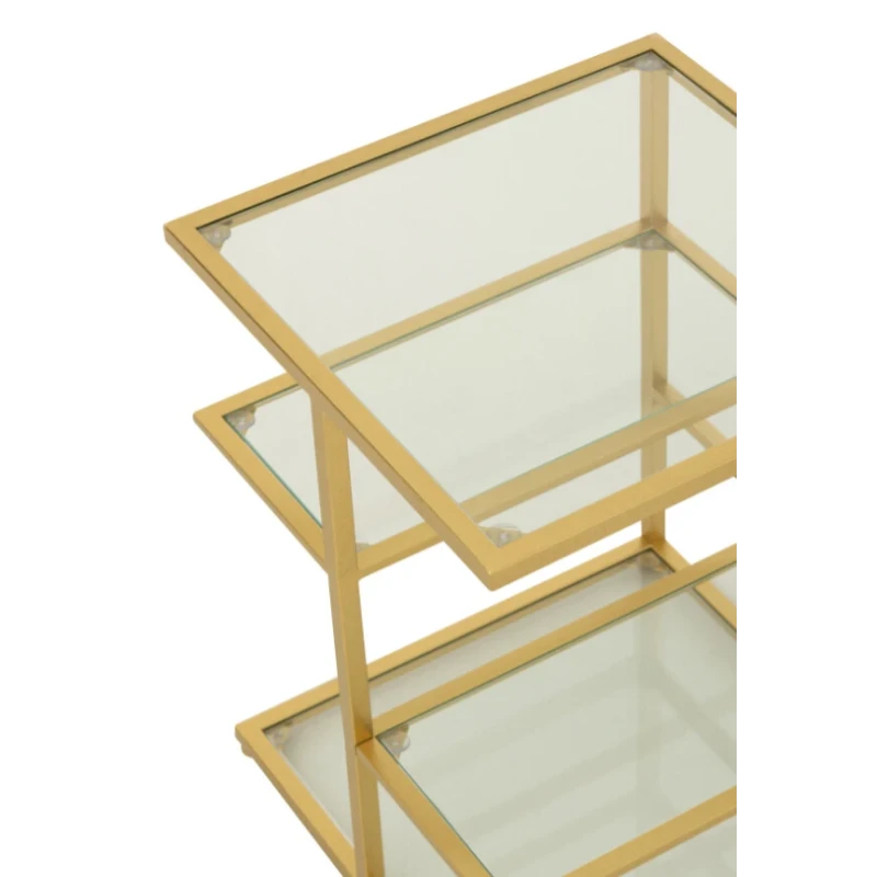 J-Line - Metal and Glass Coffee Table - Gold