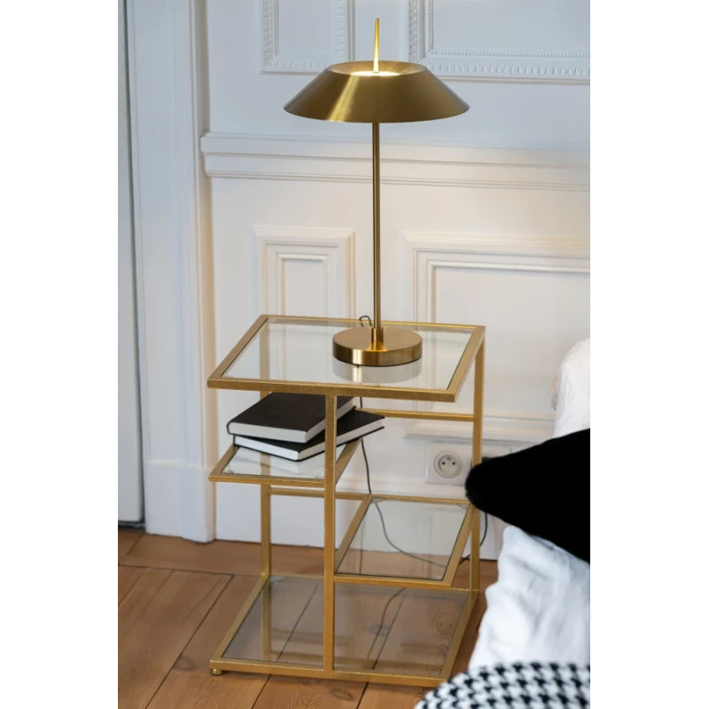 J-Line - Metal and Glass Coffee Table - Gold