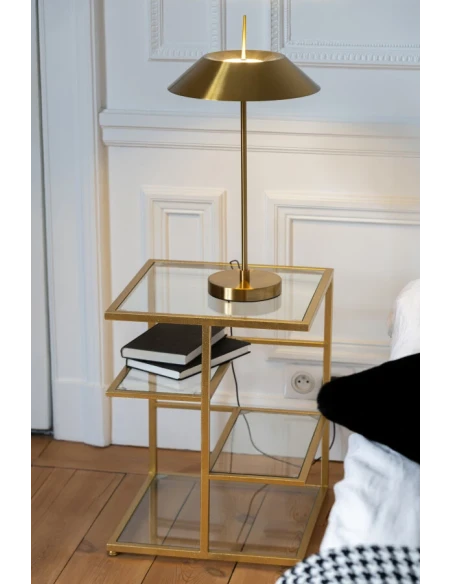 J-Line - Metal and Glass Coffee Table - Gold