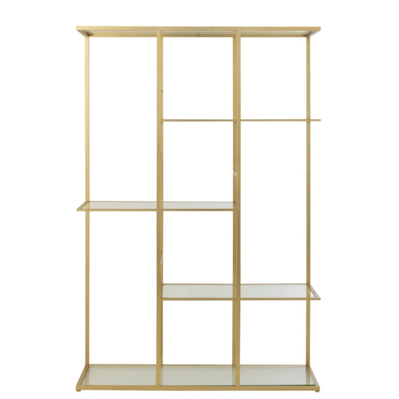 J-Line - Scaffale Metallo e Vetro - Oro