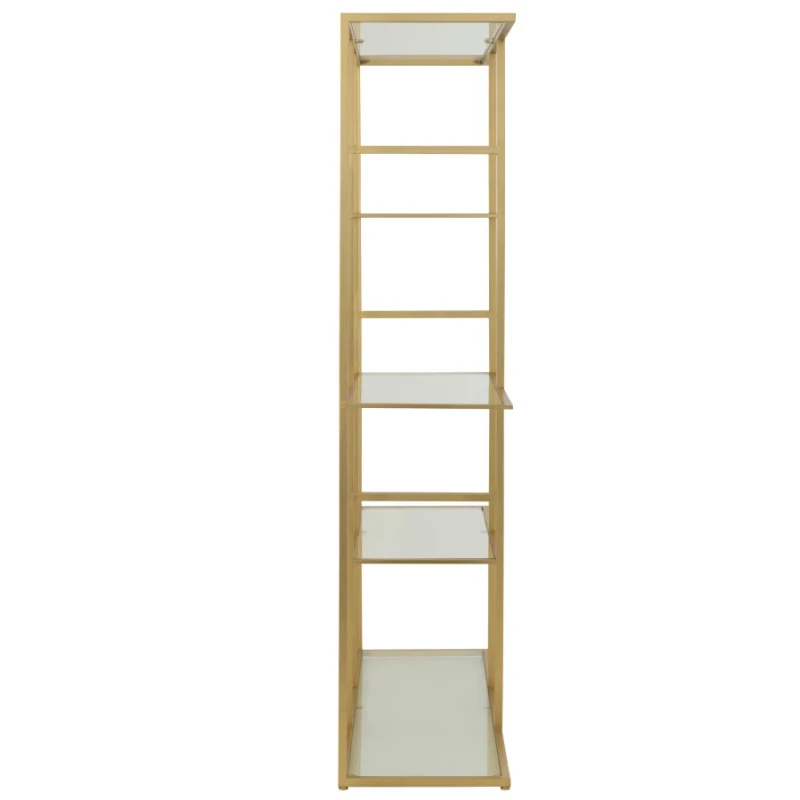 J-Line - Metal and Glass Shelf - Gold